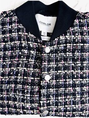 ⭐️LAST$Drop CHRLDR tweed boucle varsity jacket